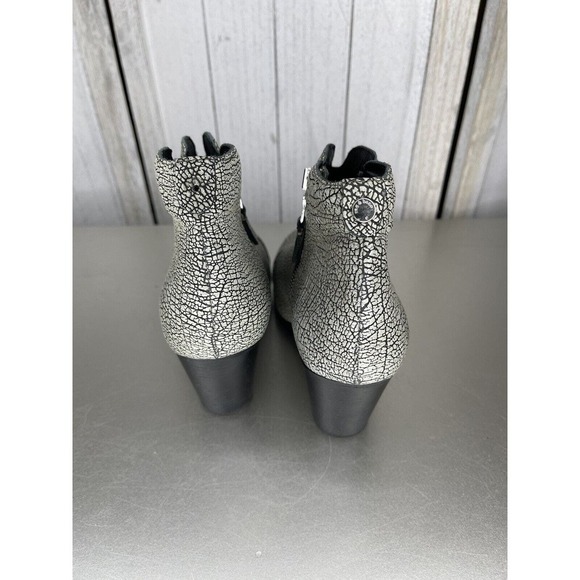 RAG & BONE Crackle Leather Newbury Double Zip Booties Boots Size 39.5 US 9.5 - Picture 5 of 8